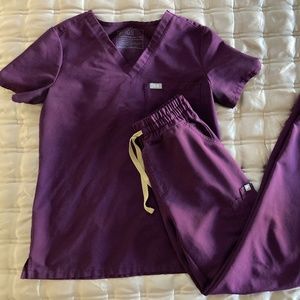 Figs scrub set- Deep Purple XS/XXS